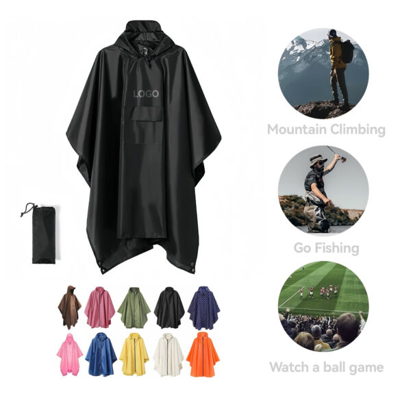Rain Poncho for Adults Waterproof Lightweight outdoor