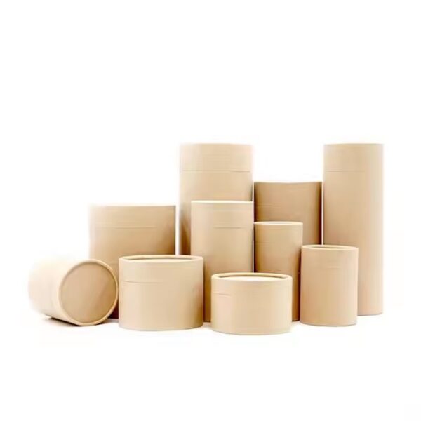 High Quality Brown Eco Kraft Mailing Paper Tube Custom Round Black Biodegradable Cylinder Cardboard Paper Tube Packaging Boxes