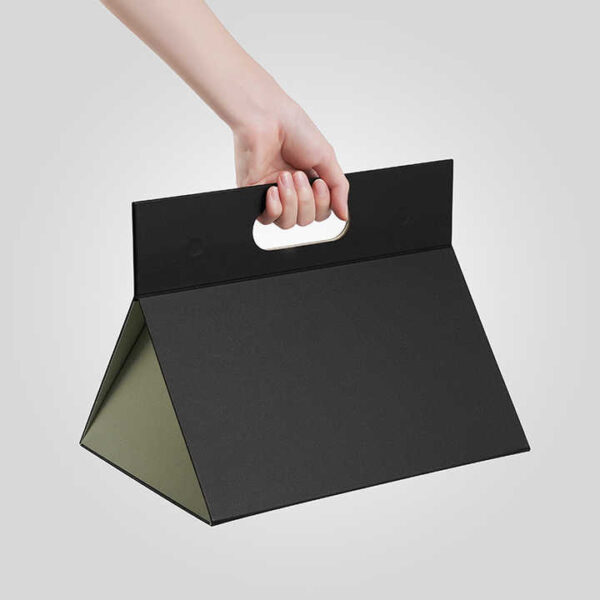 Custom Folding Foldable Suitcase Clothing Shoe Packaging Paper Magnetic Gift Box With Handle