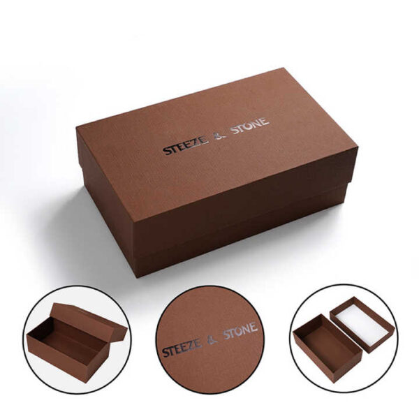 Luxury Lid and Base Box Custom Embossed Logo With Texture Gift Cardboard Packaging Box for T Shirt Hoodies Perfume Cosmetic
